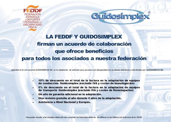 La FEDDF y GUIDOSIMPLEX firma un acuerdo de colaboración